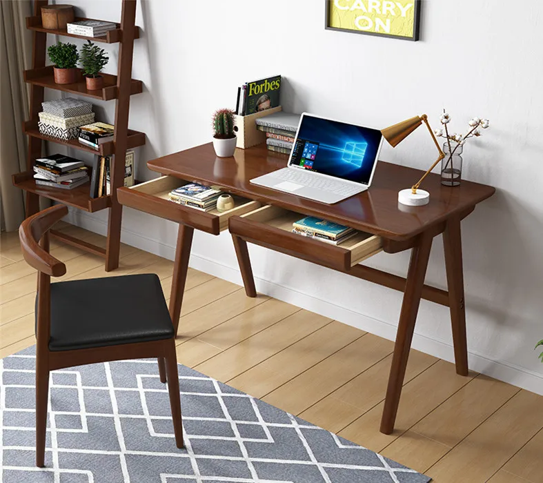 Walnut oak wood desk writing table simple desk computer table office table office furniture drafting table bedroom tables Walnut oak wood desk writing table simple desk computer table office table office furniture drafting table bedroom tables