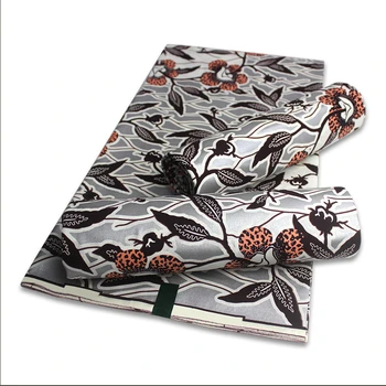 

New Nigerian Satin African Tissue Wax Fabric Cotton Print Wax Rapper Batik Ankara High Quality Veritable Golden Wax Material