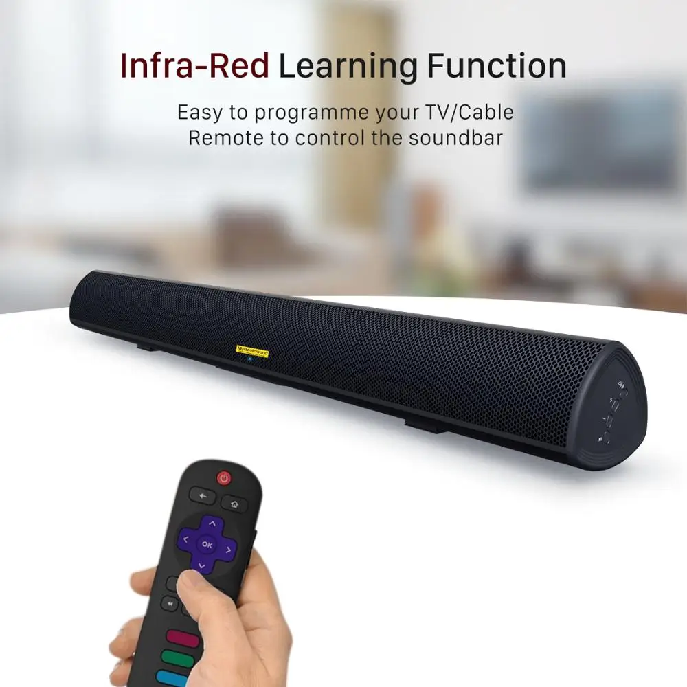 100W Home Theater Sound System 2.0 Soundbar TV
