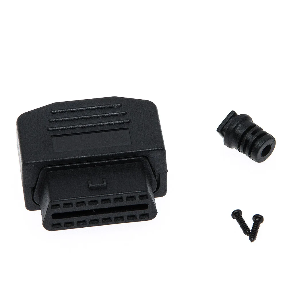 

16 Pin OBD2 OBD 2 OBD II Diagnostic Female Terminal 180 Degree Connector Plug DIY Shell Adapter Diagnostic Tools