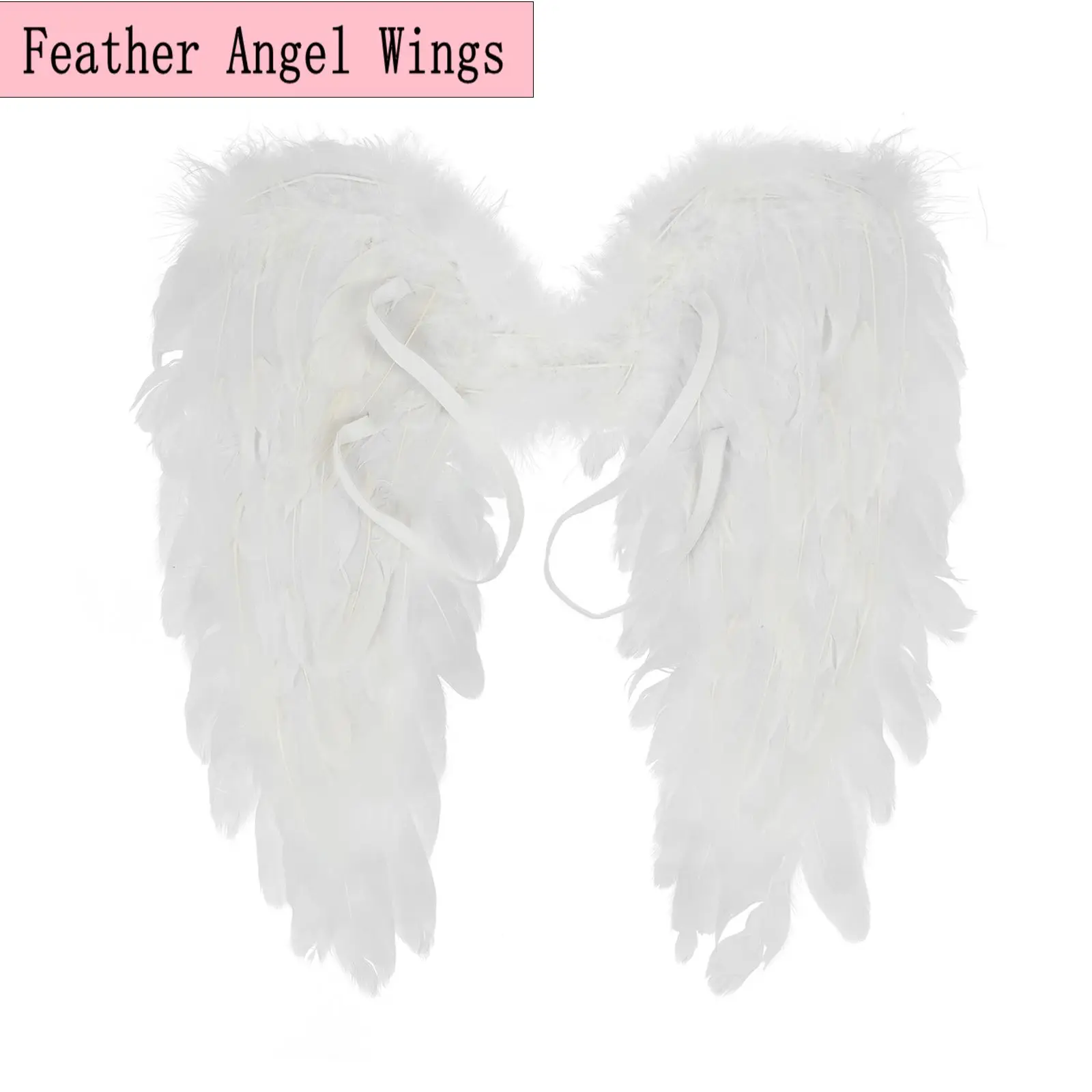 

1Pc Adults Kids Feather Angel Wings Christmas Cosplay Costume Photography Props Stage Performance Supplies Holiday Party Decor