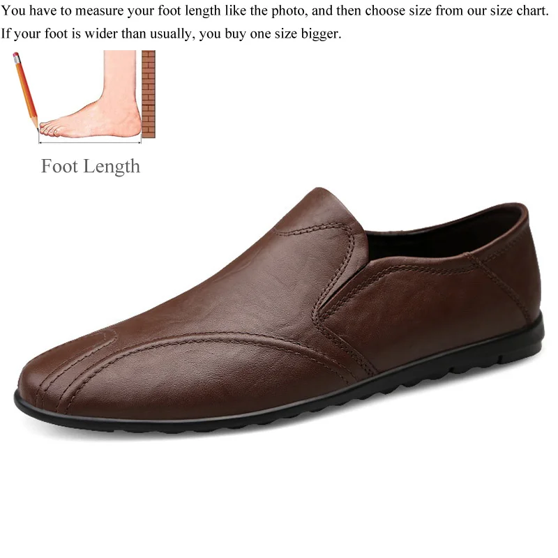 Лоферы; Мужская обувь; коллекция года; мужские кожаные лоферы; chaussure homme cuir; слипоны; мокасины; мужская повседневная обувь; soulier adulto mocasyny; большой размер 47 - Цвет: Brown 1