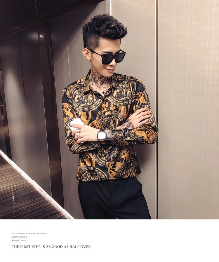 Мужские рубашки с принтом Иисуса, повседневные облегающие рубашки Camisa Masculina, дизайнерские уличные рубашки, Мужская одежда, мужская одежда, Chemise Homme