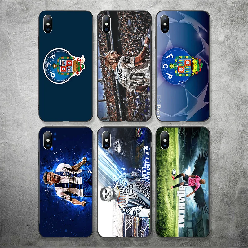 

Phone Case For FC Porto iphone Case DIY Shell For Black Soft TPU Porto Case Cover For iPhone X XR XS MAX 7 8 7plus 6 6S 5S SE 5