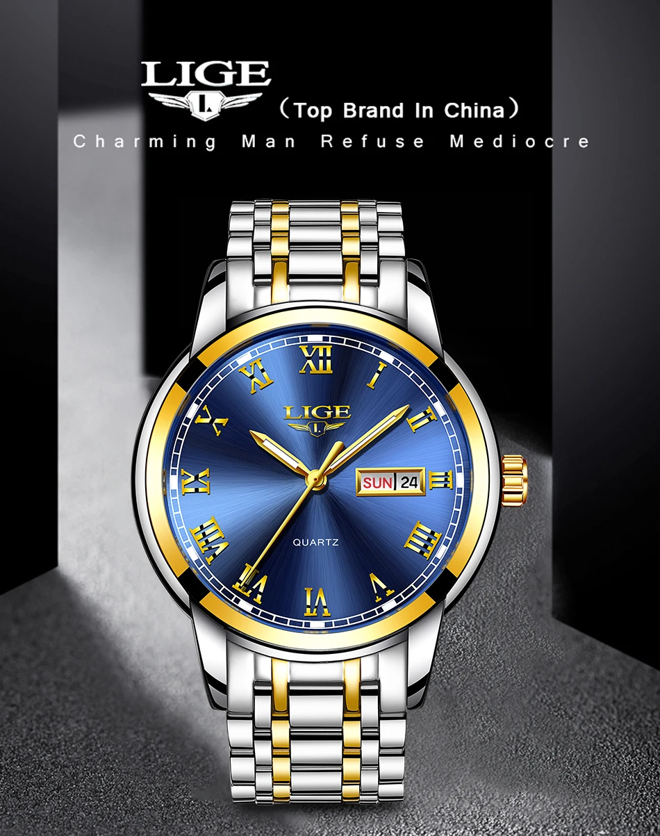 Couple Watches for Lovers Quartz Wristwatch Fashion Business Men Watch for Women Watches Stainless Steel White Gold Pair Hour