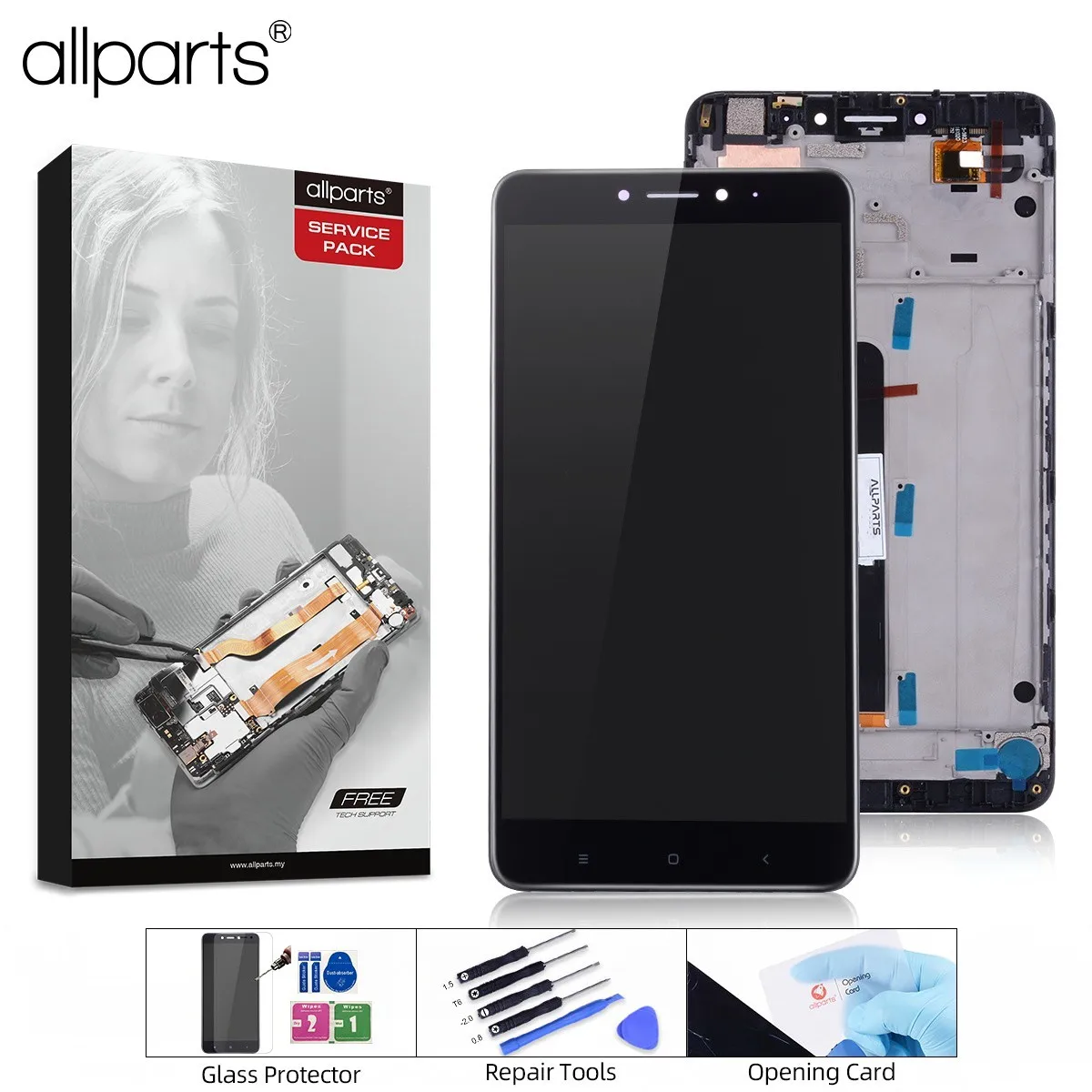 Продажа Дисплей для XIAOMI Mi Max 2 LCD в сборе с тачскрином на рамке Оригинал Черный и белый золото