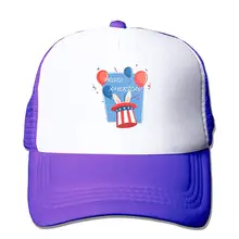 Горд Америка Прайд красный белый синий кролик 3D Печатный Забавный арт макет унисекс сетка задняя Кепка Дальнобойщика черный