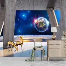 Пользовательские Настенные обои 3D Скандинавская абстрактная фантазия звездное небо земля римская колонна пейзаж фон настенная декоративная живопись