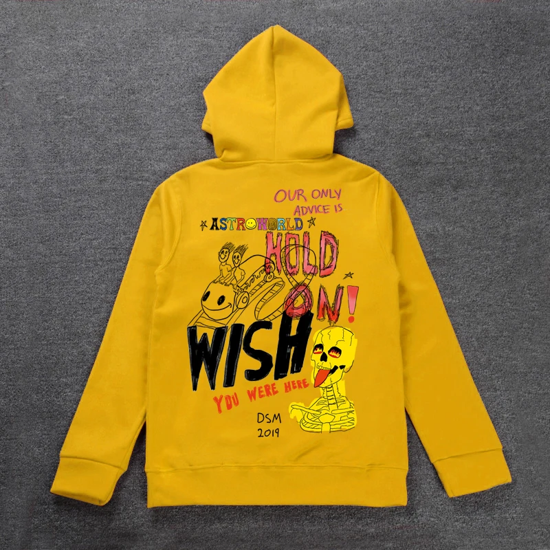 19SS Cactus Travis Scott Astroworld Sicko Tee Hoodie Heren en Dames Hoge kwaliteit Paint Hip Hop Hoodie Nieuw - Цвет: MS-AST0722