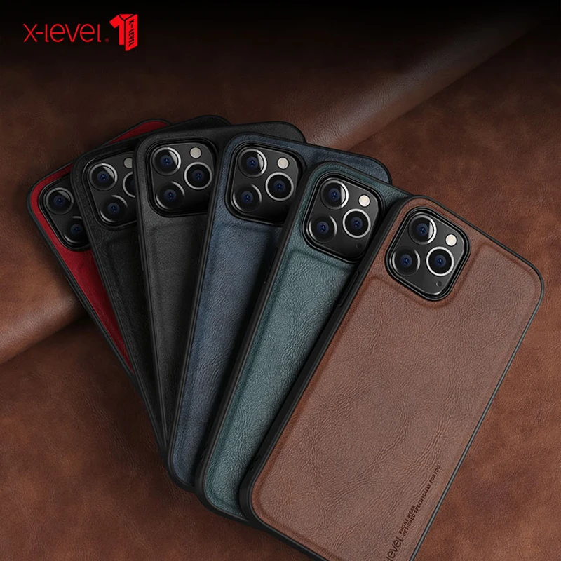 For IPhone 12 12 Pro 12 Max for IPhone 12 Pro Max Case X-Level Retro Leather Soft Silicone Edge Back Cover Case High Quality For IPhone 12 12 Pro 12 Max for IPhone 12 Pro Max Case X-Level Retro Leather Soft Silicone Edge Back Cover Case High Quality