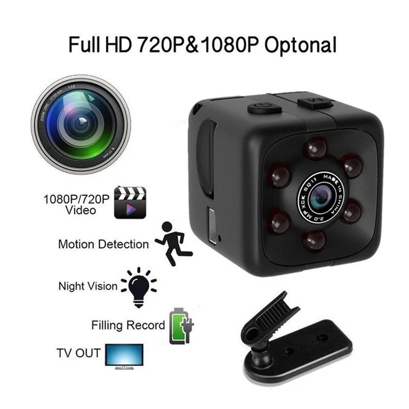 SODIAL Built-in Microphone Mini Camera Sq11 Hd 1080P Night Visual MINI Camcorder Motion Digital Mini Body Camera Hd Camera