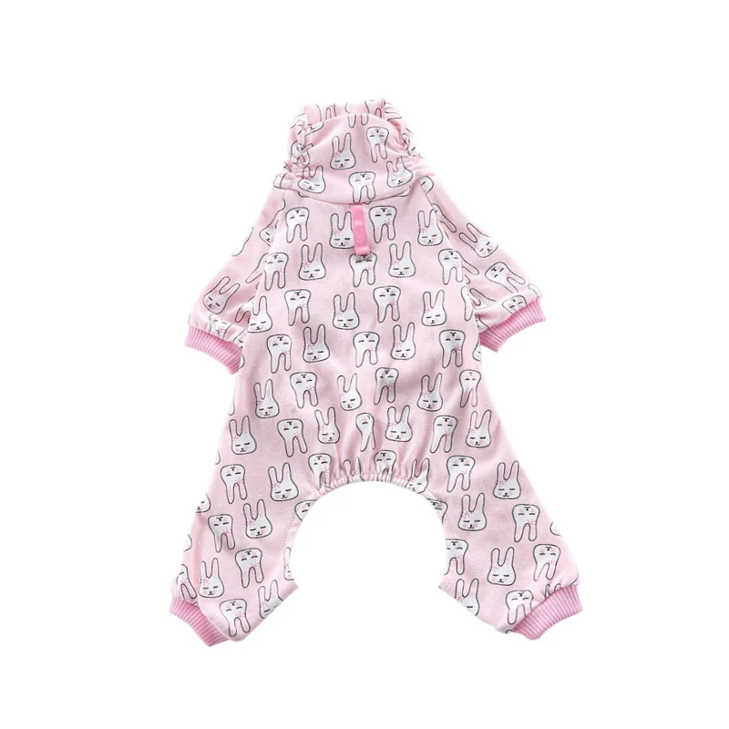 rabbit Пижамы для собак Одежда для домашних животных для маленьких собак Пижама с котом Собака Комбинезон для щенка для средних собак одежда для сна теплая одежда пальто Йоркшир 35 - Цвет: rabbit