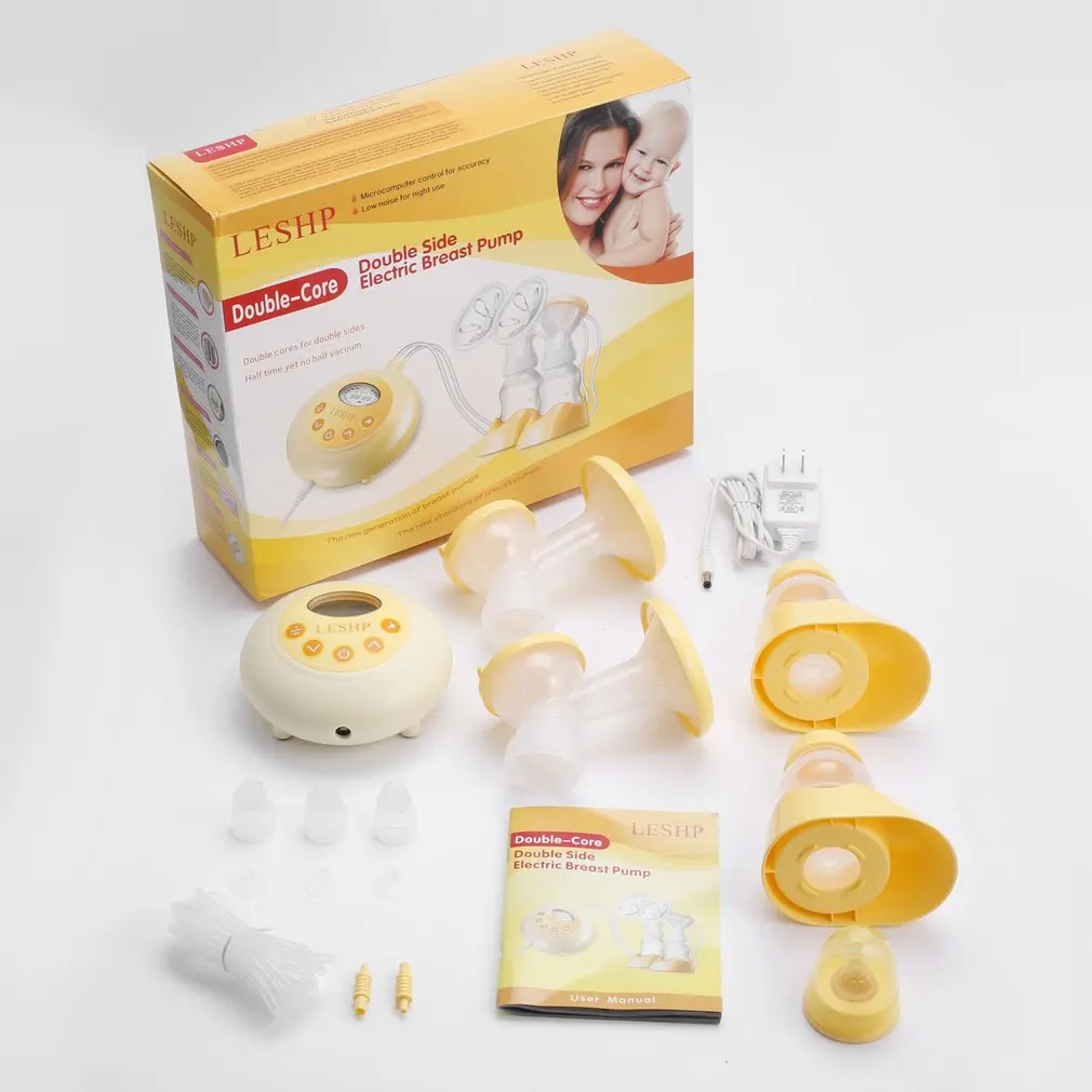 

LESHP Double Side Electric Breast Pump with Milk Bottle Baby Feeding Large Suction Milk Pump Nipple Suction Baby Care