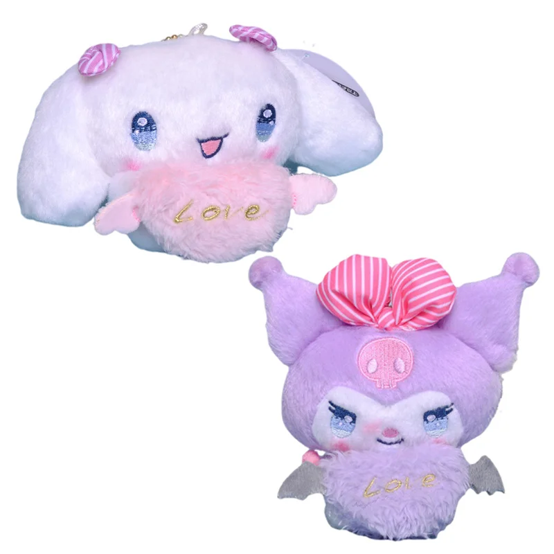 Kawaii Kuromi Cinnamoroll Plush Toy Pendant Stuffed Doll Soft Toys Girl’s Gifts 