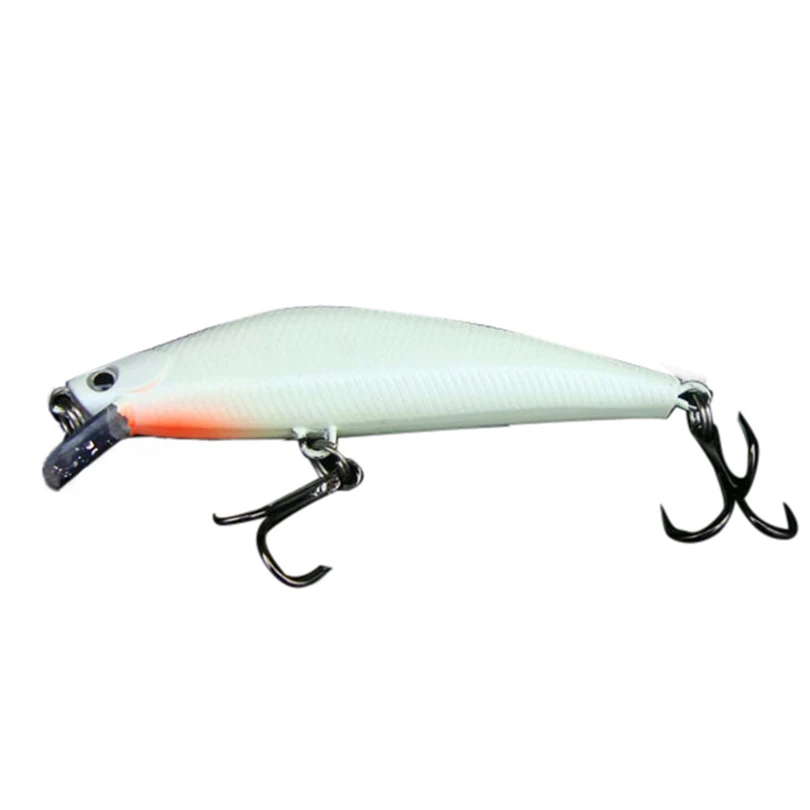 

3D Luminous Night Fishing Lure Minnow Artificial Hard Bait Lure Hook Tackle White Glows Wobblers Minnow Trolling pesca 2019 A30
