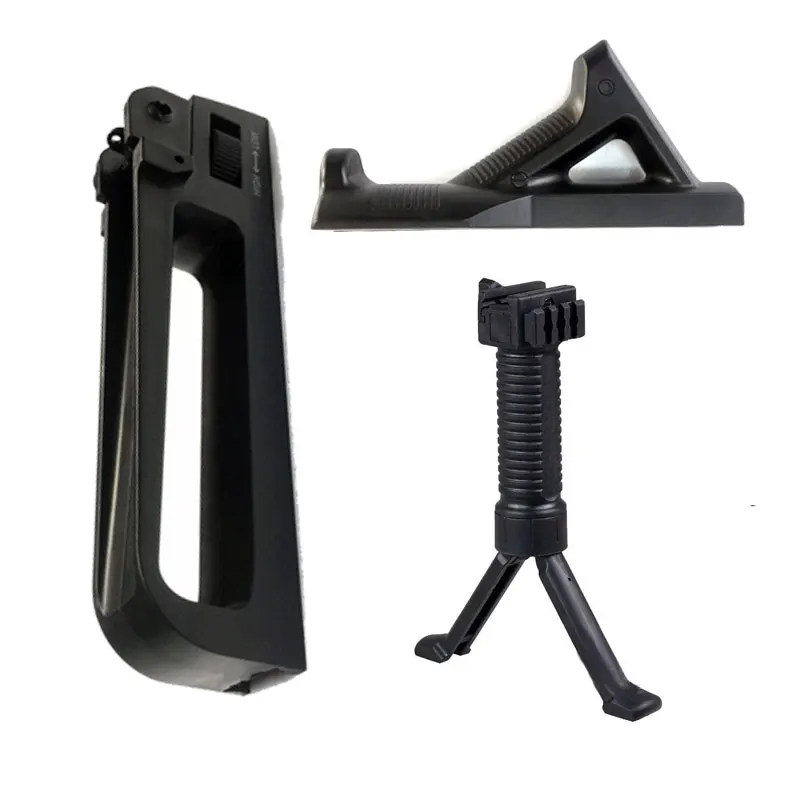 

Tactical Polymer Pistol Grip Bipod Pod Picattinny Weaver Rail Carry Handle Dual Aperture Handle Grip