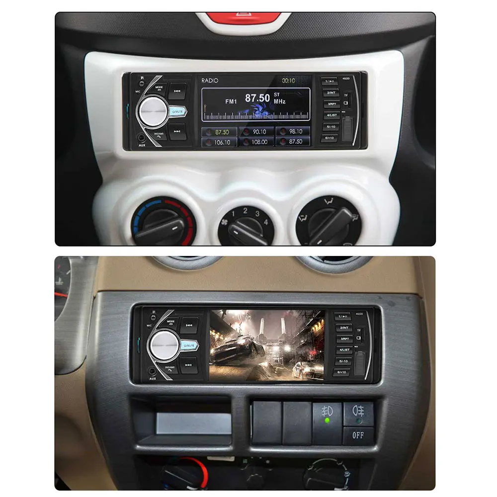 Автомобильный MP5 плеер 4,1 дюймов USB AUX Bluetooth DC12V автомобильный MP5 Автомобильный мультимедийный плеер Поддержка заднего вида автомобиля видео плеер