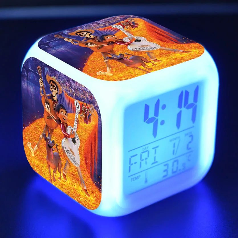 Мультяшный будильник для мальчиков детские игрушки Led reloj будильник, цифровой Электронные часы с будильником Пробуждение свет стол reveil wekker - Цвет: 4