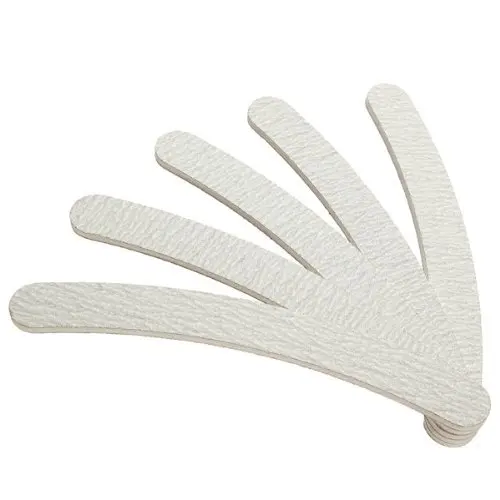 10 шт. белый пилочка для ногтей буфер для полировки кривой зернистости шлифовальная наждачная бумага пилка для ногтей пилка инструменты