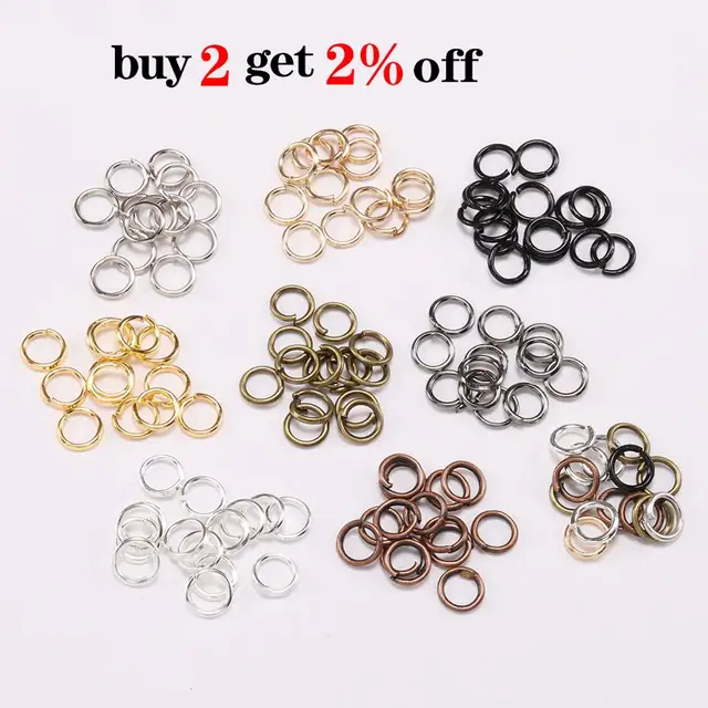 50-200pcs/lot 4 5 6 8 10 mm Jump Rings Split Rings Connectors For Diy Jewelry Finding Making Accessories Wholesale Supplies 2