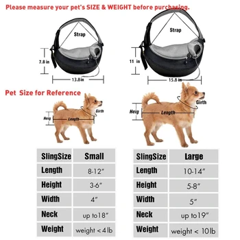 Pet Puppy Carrier S/L Outdoor Travel Dog Shoulder Bag Mesh Oxford Single Comfort Sling Handbag Tote Pouch 6