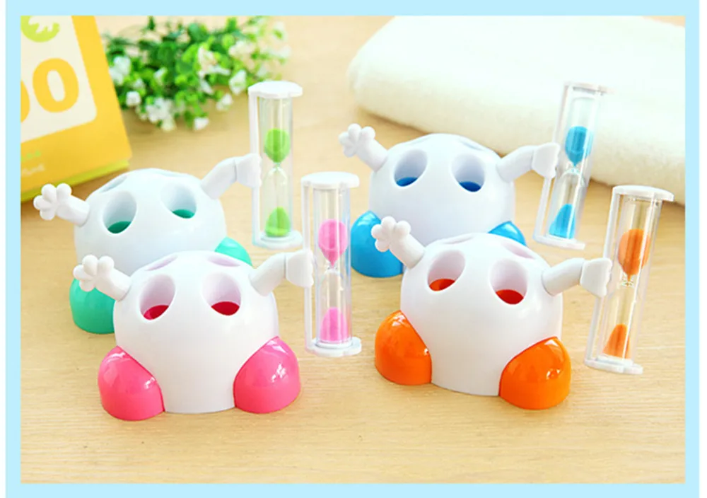

Hour Meter Timing Cute Cartoon Toothbrush Holder Bathroom Creative Decoration Toothbrush Rack Bathroom Gifts for Kids