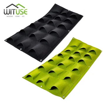 

4/6/18/36/72 Pockets Green Planter Vertical Garden Vegetable Living Garden Bag Wall Hanging Planting Grow BagsHome Supplies