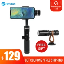 Feiyu SPG 2 брызгозащищенный 3 оси ручной карданный стабилизатор для смартфона iphone Xs samsung Gopro 7 6 5 PK DJI Osmo mobile 2