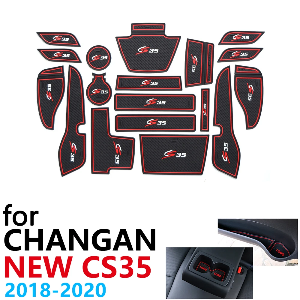 Противоскользящий резиновый коврик для двери Changan Новинка CS35 18 шт. аксессуары Автомобильные наклейки коврик для телефона