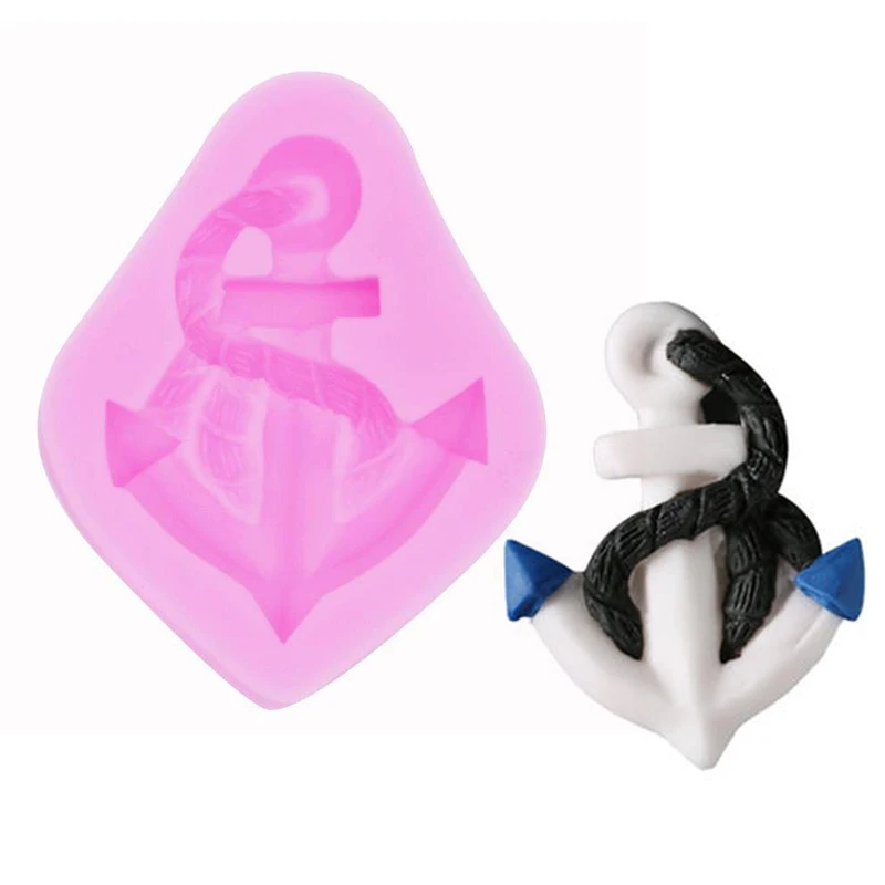 

1PCS Shiny anchor shape silicone mold epoxy resin molds for jewelry DIY silicone keychain mould