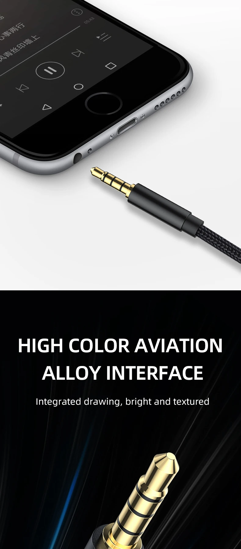 3,5mm Jack Aux Kabel Audio Verlängerung Kabel Für Kopfhörer Lautsprecher Extender Kabel Für Handy Auto PC Verstärker MP3/MP4 Player – Detail 7