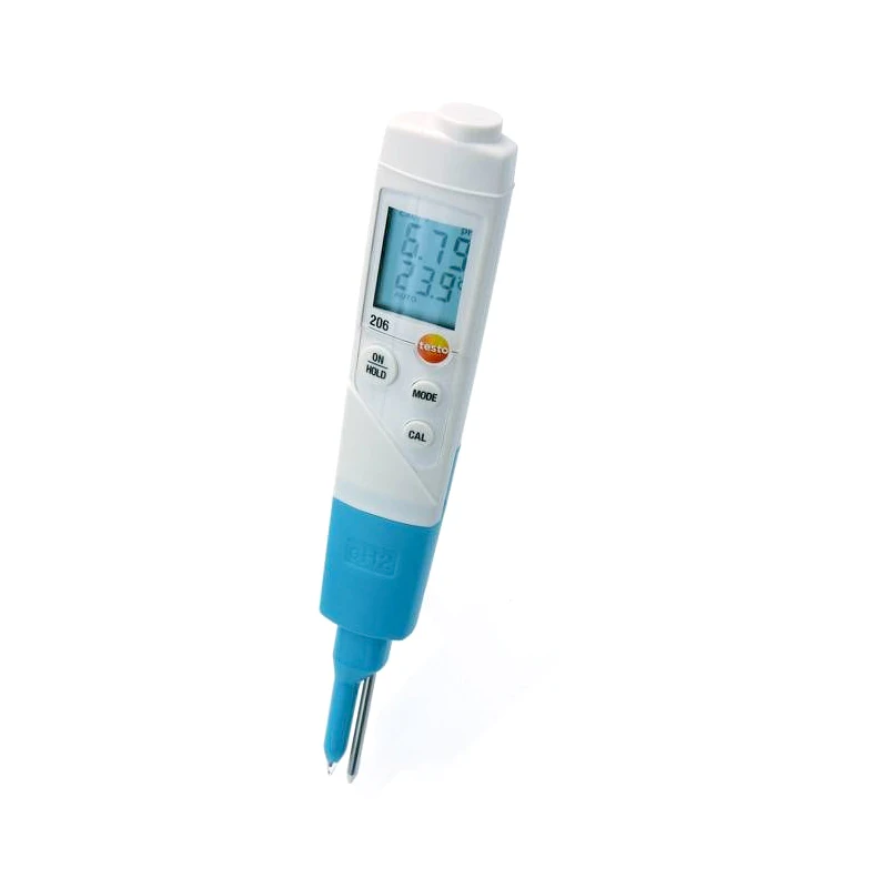 Ph Meter Industrial Testo 206 ph2 IP68 Digital Professional PH Tester For Semi-Solid Food Jelly Cream Meat Cheese Fruit