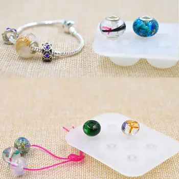 

5Pc Handmade Bead Resin Silicone Mold Fit For Add-a-Bead Bracelet Jewelry Making