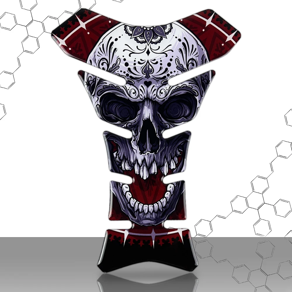 Per Yamaha Honda Suzuki Triumph Bmw 3M Moto Skull Tank Decal Retro Racing Accessori Oil Gas Pad Protector Sticker