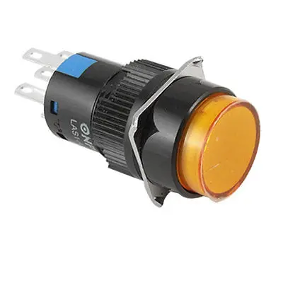 

Orange Round Cap Lamp Panel Mounting Push Button Switch