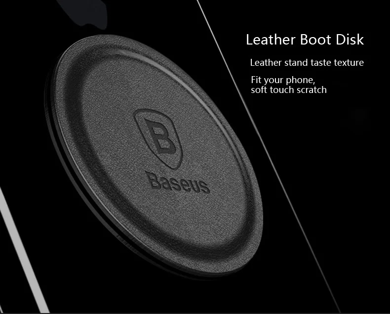 Baseus Magnetic Disk For Car Phone Holder 2 pieces Use Magnet Mount Mobile Phone Holder Stand Metal & Leather Iron Sheets Plate mobile holder for wall