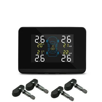 

2020 Wireless Smart Car TPMS Digital Tire Pressure Monitoring System Tire Pressure Alarm External & Internal Sensor