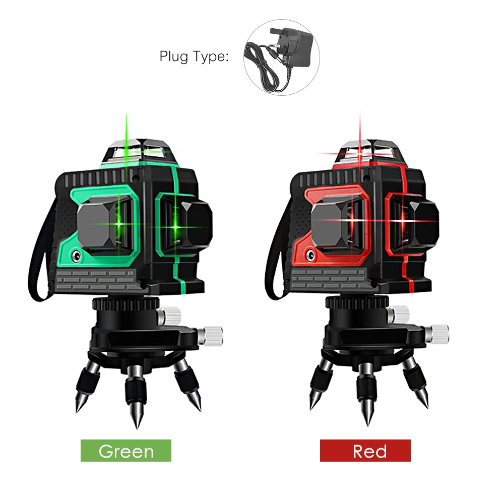 KKMOON Профессиональный сенсорный Управление 12-линия красный лазерный измеритель уровня Self-лазер для выравнивания уровня 360 инструмент с Поворотная база