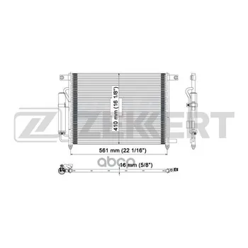 

Radiator cond. Chevrolet Aveo (T250 t255) 06-daewoo kalos (KLAS) 02-zekkert art. mk-3052