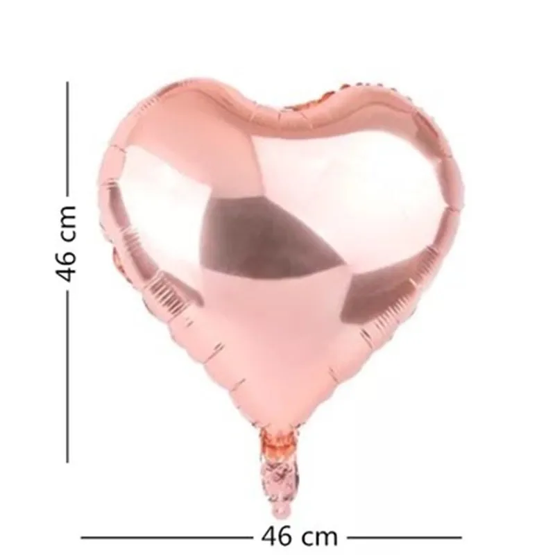 10 шт. розовое золото Воздушные шары конфетти серебро розовое золото 18 дюймов звезда сердце Свадебный шар День рождения украшение Гелиевый шар