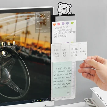 Creative Cartoon Anumal Computer Side Message Board Plastic Memo Pad Board With Ruler Scale Sticky Board For Computer Screen mc9s08se8cwl automotive computer board