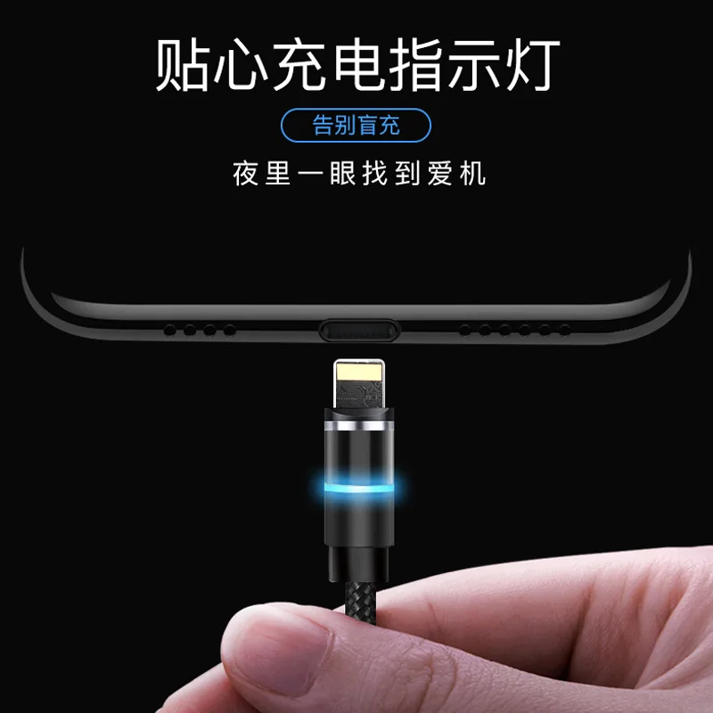Bozhu Магнитный usb-кабель для iPhone 7 8 X кабель магнитное зарядное устройство Micro USB type C кабель магнит для iPhone зарядный провод usb
