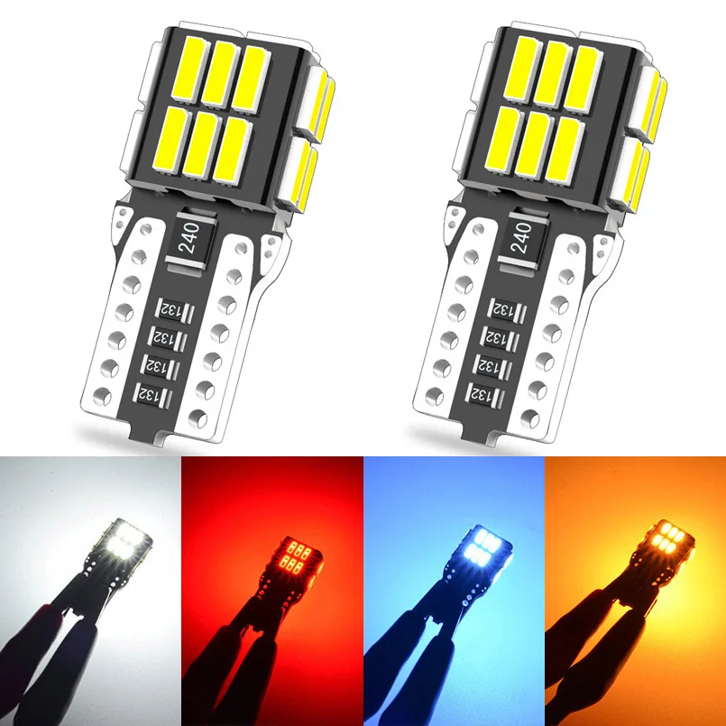 2 uds Canbus T10 W5W bombilla LED 24SMD 4014 Led luces interiores para automóvil para Geely Emgrand EC7 X7 MK 7 Citroen C1 C3 C5 X7 C4 Picasso