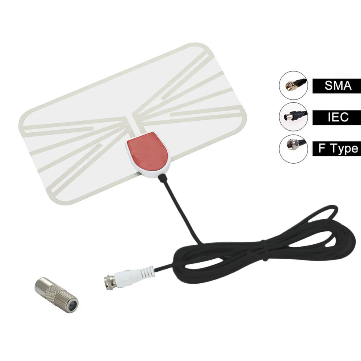 Комнатная цифровая ТВ-антенна SOONHUA 4K 1080P HD 50 миль TV прозрачная антенна DVB-T VHF UHF ATSC