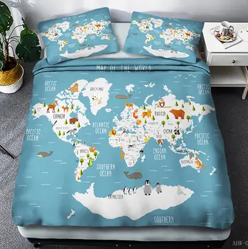

Nautical Map Retro Anchor Bedding Set 100% Soft Microfiber 1PC Duvet Cover with 1/2PC Pillowcases Drop Shipping Responsibility
