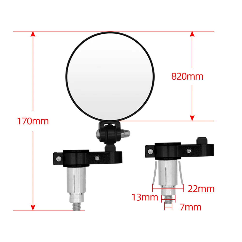 Motorcycle Mirrors 3 Inch Round Folding Bar End Side Mirrors For Honda CB125R CB650R CB190R CB250R CB300R CB400 CB500X CB1000R motorcycle handle bar mirror