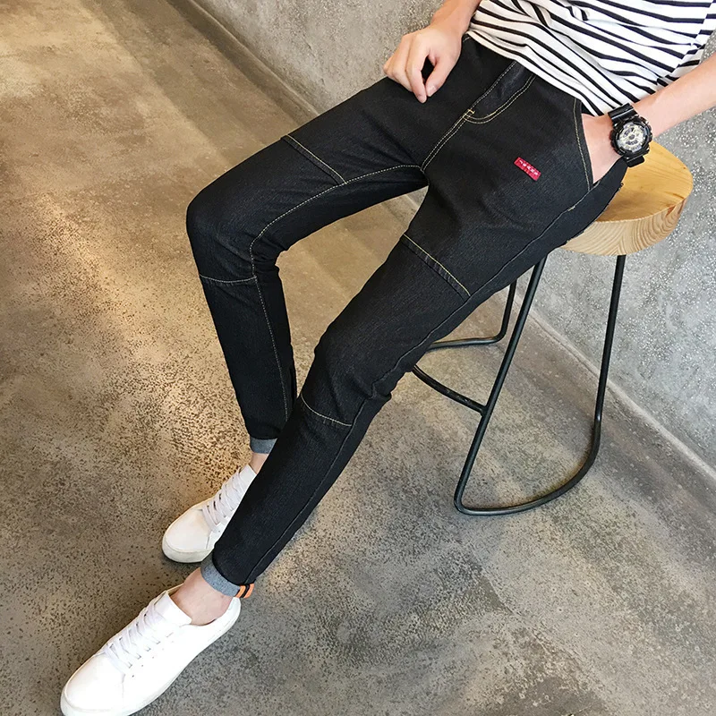 

Autumn And Winter New Style Elasticity Jeans Men's Teenager Fashion Korean-style Slim Fit Versatile Skinny Pants Fashion