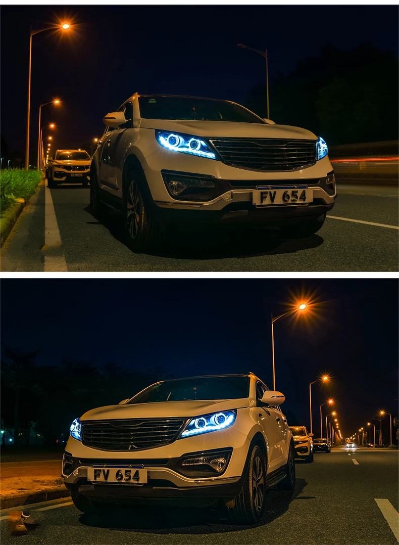 Головной фонарь для автомобиля Kia Sportage 2011- Sportage R головной светильник противотуманный светильник дневной ходовой светильник DRL H7 светодиодный Биксеноновая лампа автомобильные аксессуары