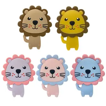 

Baby Cute Cartoon Lion Teether Silicone Molar Stick Infant Chewing Teething Toys C6UF