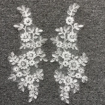 

5 pairs / wrapped rope strand embroidered lace pair flower headwear accessories dress DIY wedding dress accessories